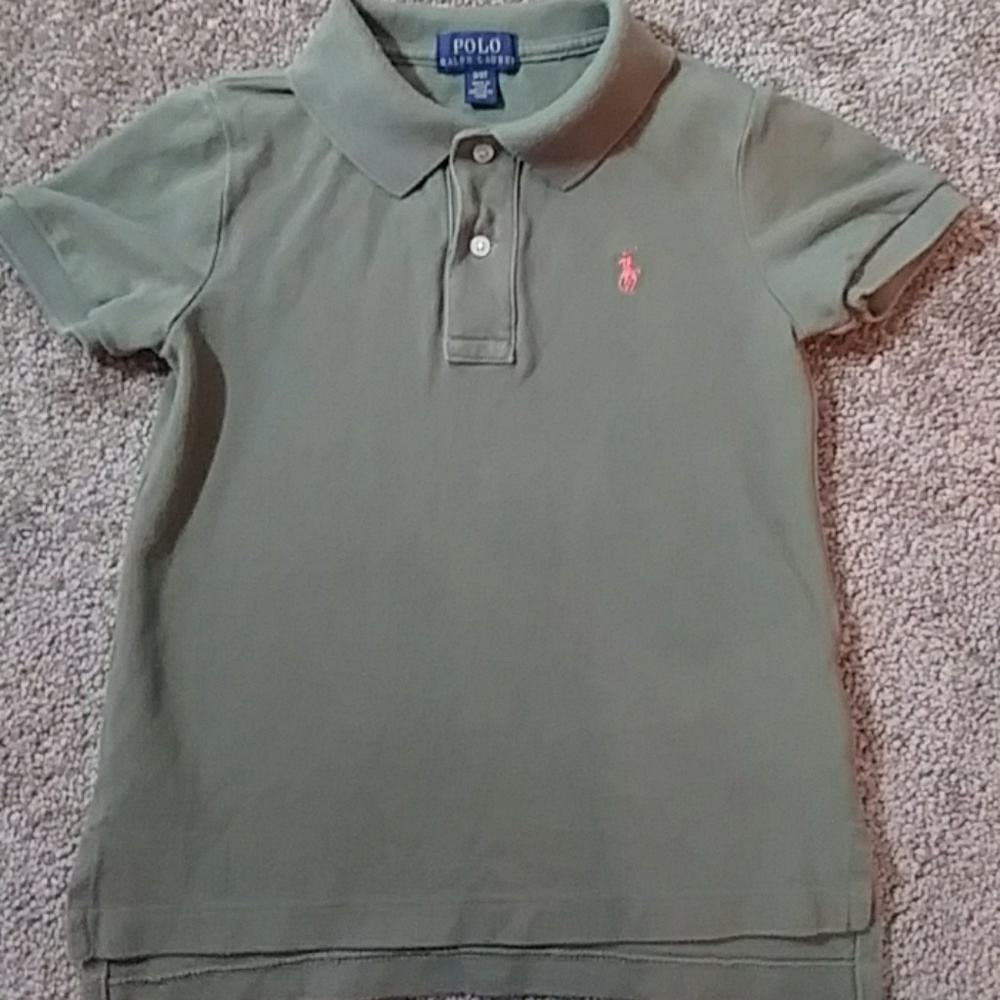 Green polo shirt
